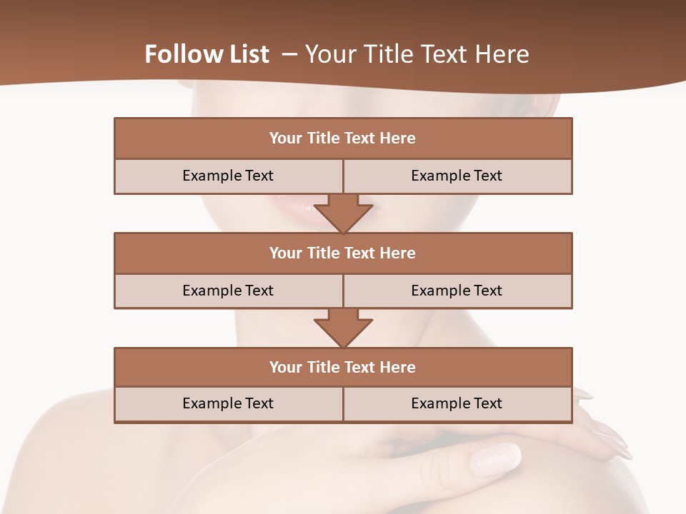 Brown Woman Portrait PowerPoint Template
