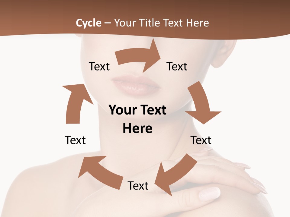 Brown Woman Portrait PowerPoint Template