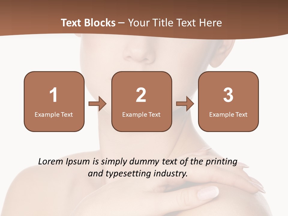 Brown Woman Portrait PowerPoint Template