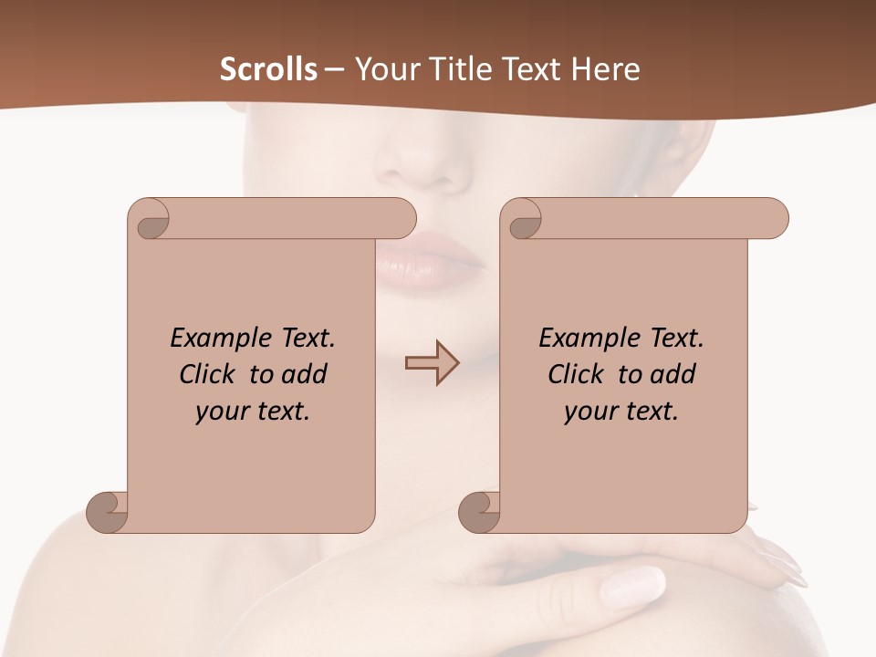 Brown Woman Portrait PowerPoint Template