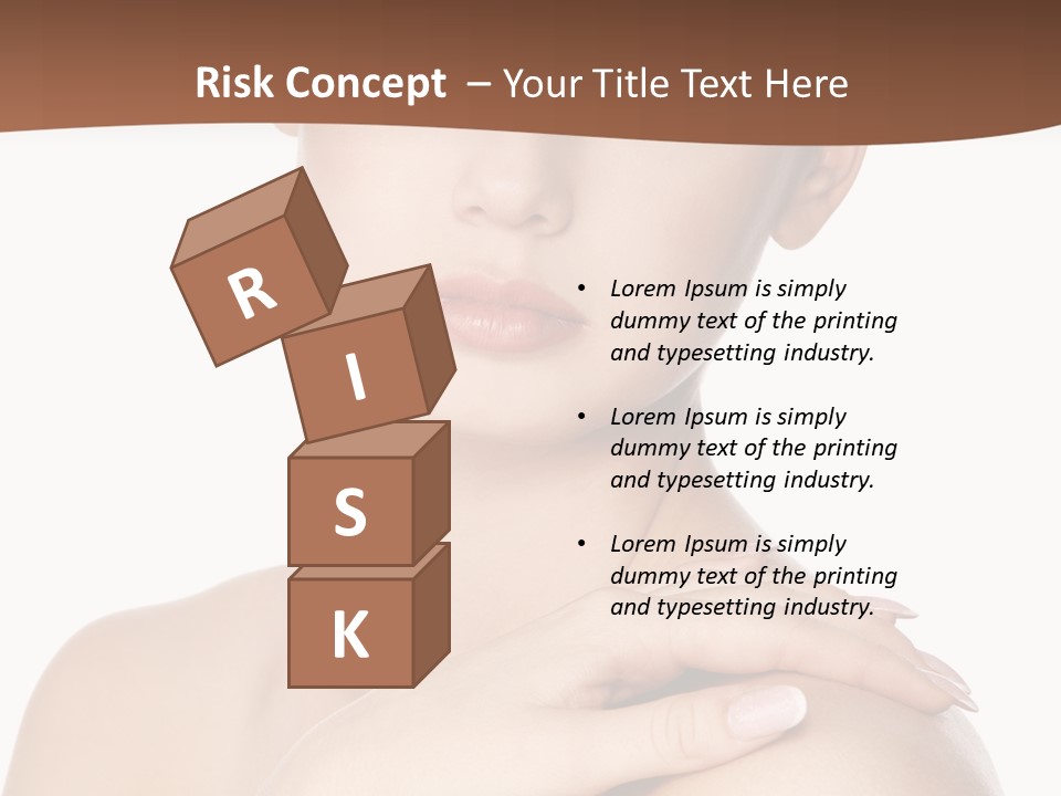 Brown Woman Portrait PowerPoint Template