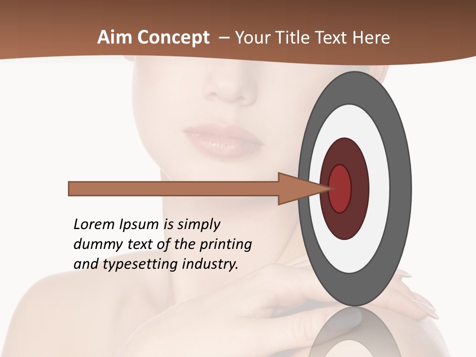 Brown Woman Portrait PowerPoint Template