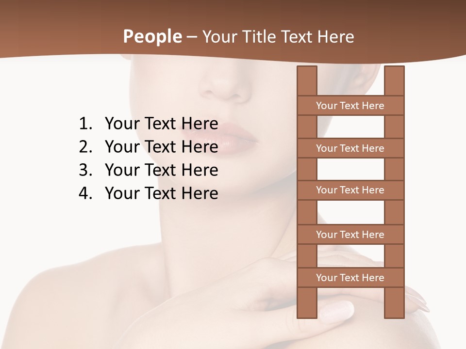 Brown Woman Portrait PowerPoint Template