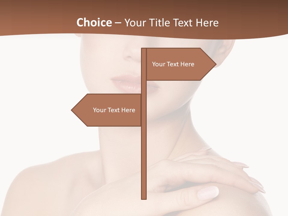 Brown Woman Portrait PowerPoint Template