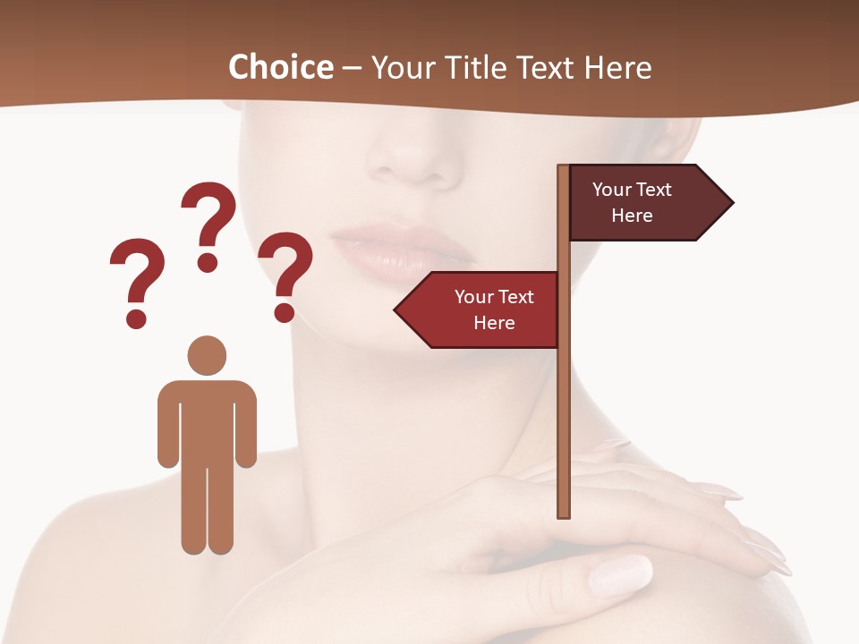 Brown Woman Portrait PowerPoint Template