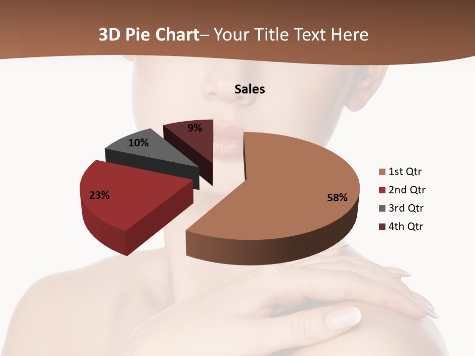 Brown Woman Portrait PowerPoint Template