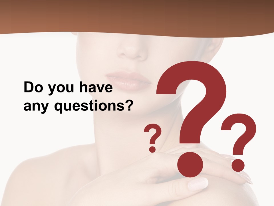 Brown Woman Portrait PowerPoint Template