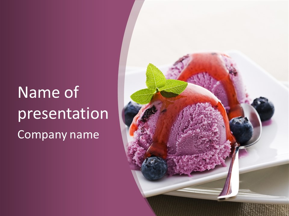 Food Icecream Cream PowerPoint Template