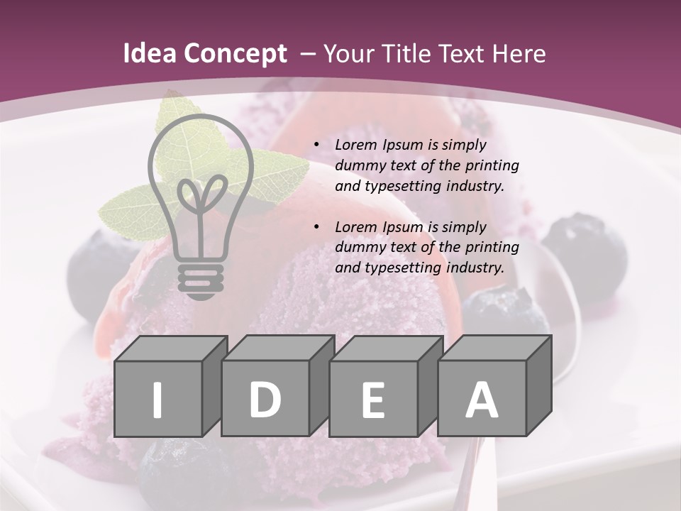 Food Icecream Cream PowerPoint Template