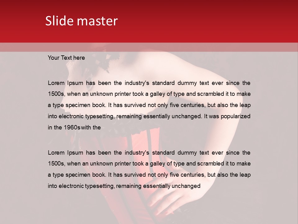 Female Moulin Rogue Stays PowerPoint Template