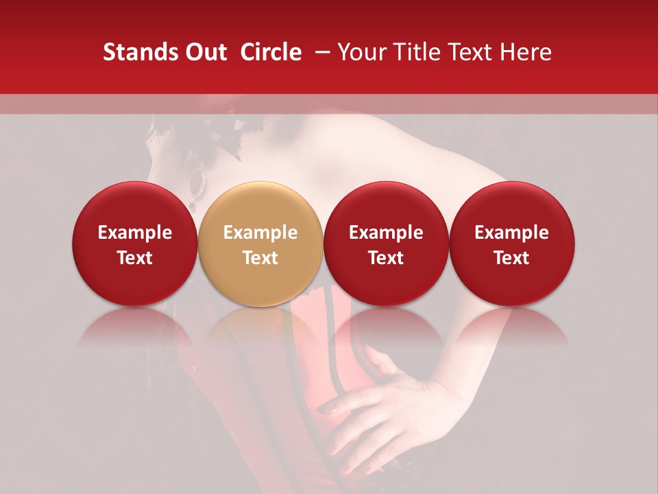 Female Moulin Rogue Stays PowerPoint Template