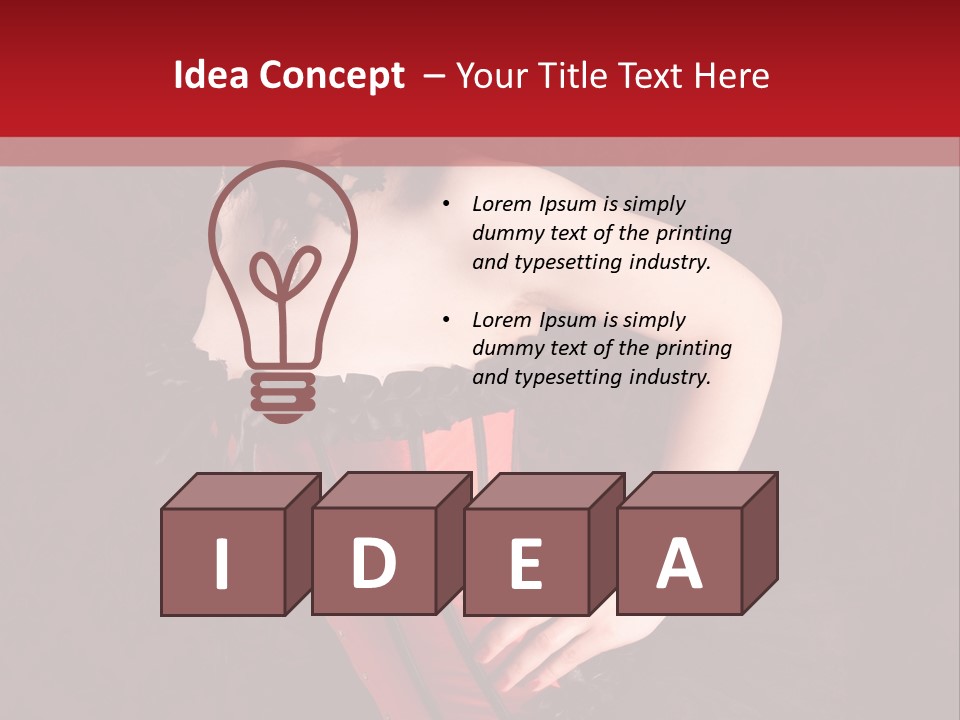 Female Moulin Rogue Stays PowerPoint Template