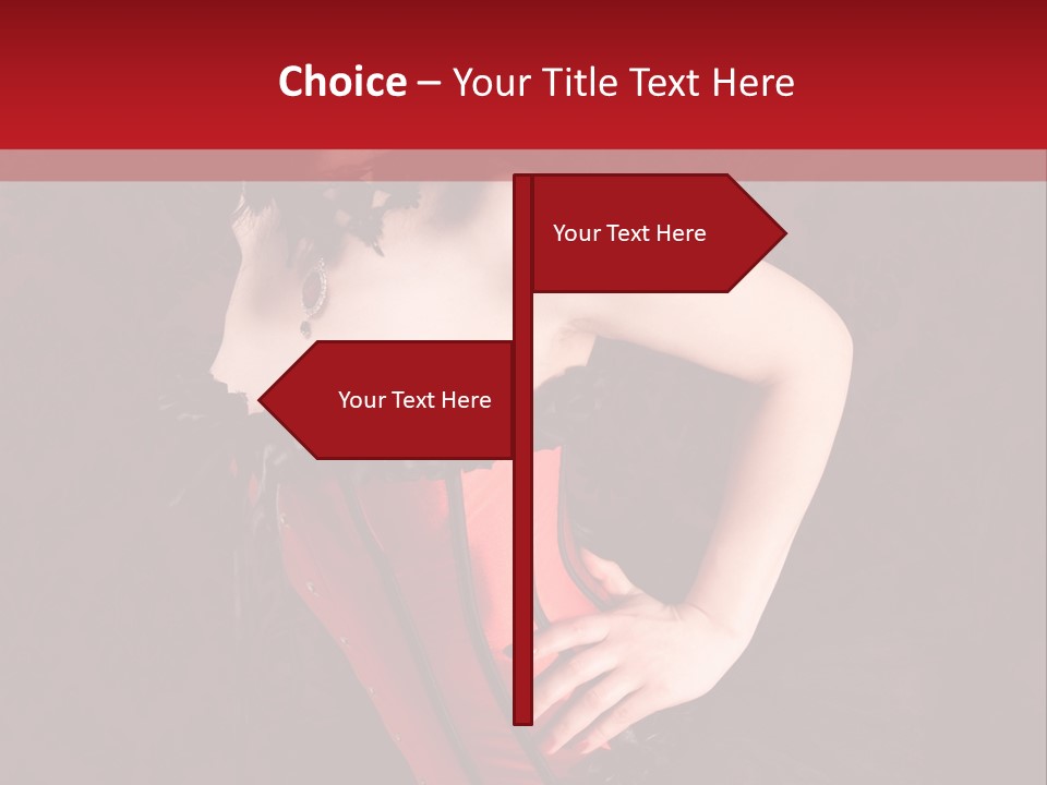 Female Moulin Rogue Stays PowerPoint Template