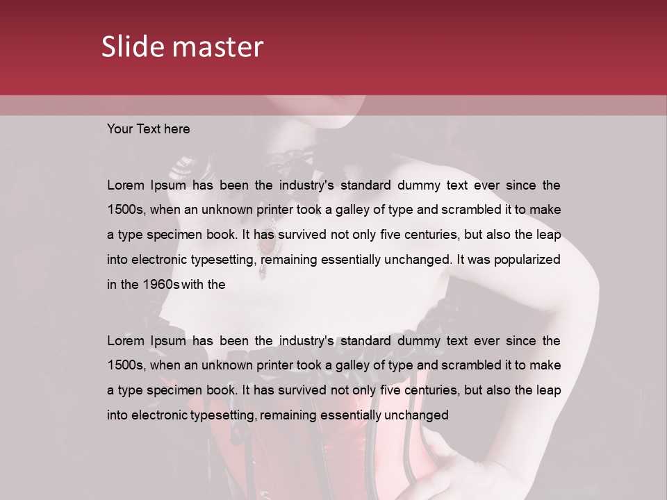 Glamour Lingerie Fetish Wear PowerPoint Template