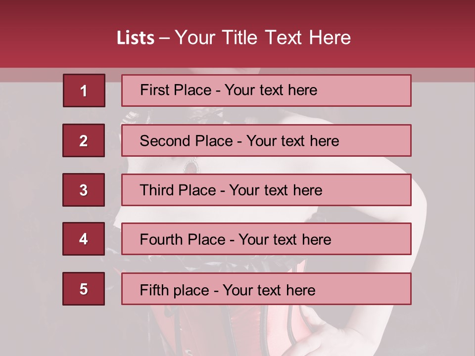 Glamour Lingerie Fetish Wear PowerPoint Template