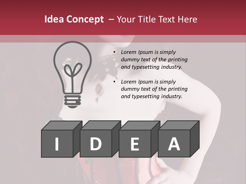 Glamour Lingerie Fetish Wear PowerPoint Template