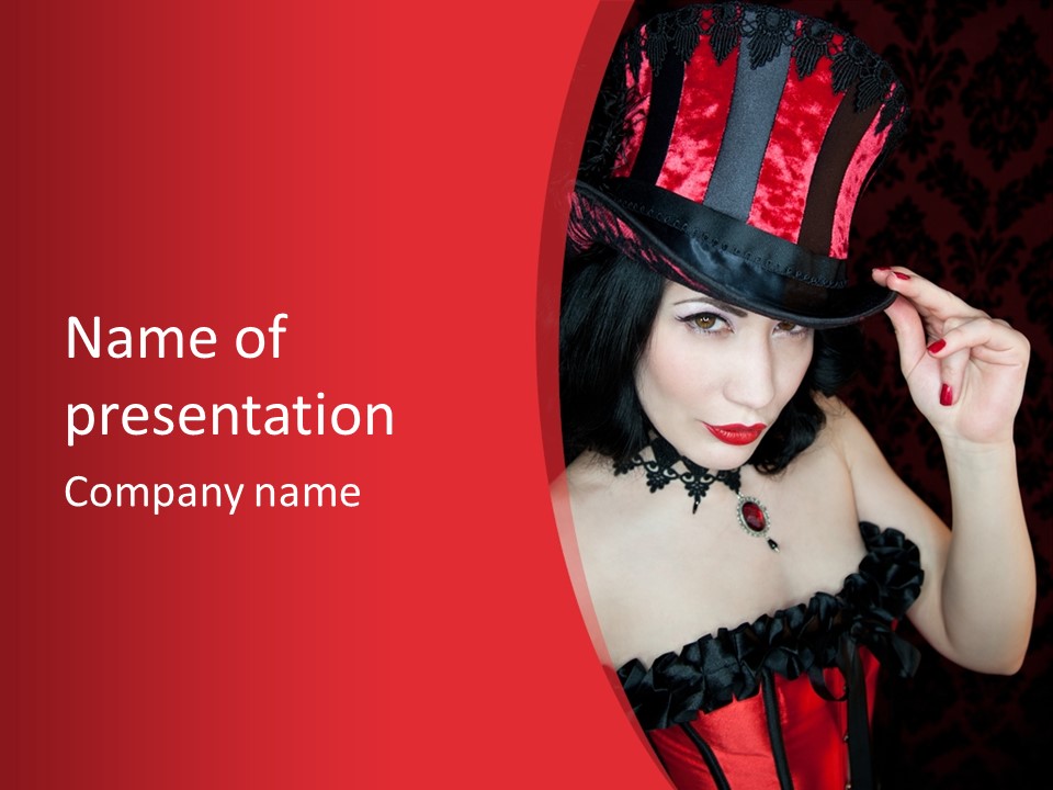One Person Gothic Fun PowerPoint Template