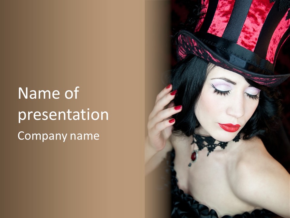 Vintage Female Show PowerPoint Template