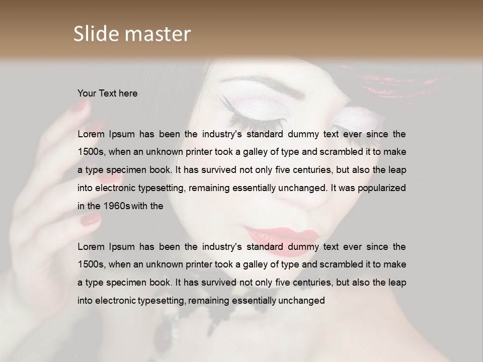 Vintage Female Show PowerPoint Template