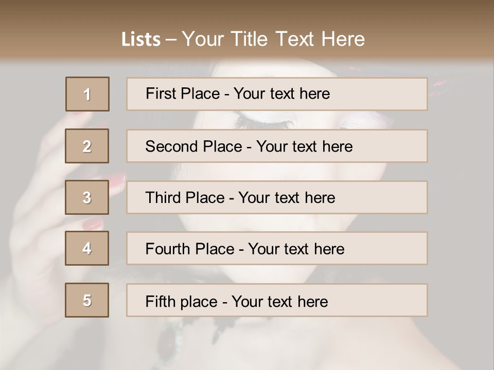 Vintage Female Show PowerPoint Template