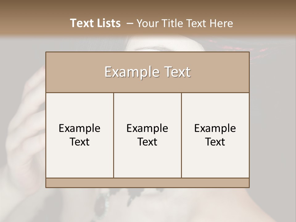Vintage Female Show PowerPoint Template