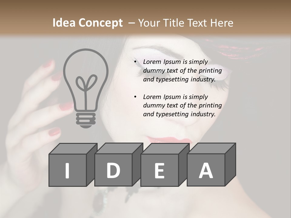 Vintage Female Show PowerPoint Template