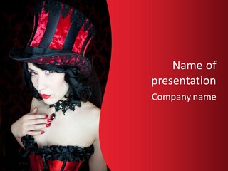 Fetish Dancer Burlesque PowerPoint Template