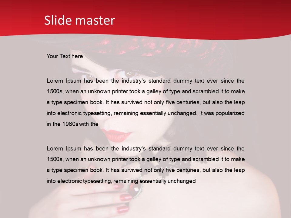 Fetish Dancer Burlesque PowerPoint Template