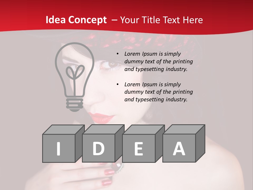 Fetish Dancer Burlesque PowerPoint Template