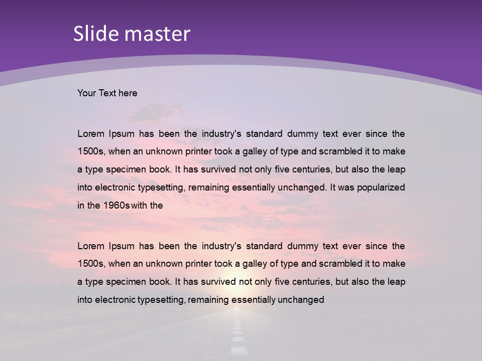 Perspective Journey Freeway PowerPoint Template