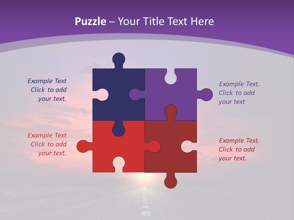 Perspective Journey Freeway PowerPoint Template