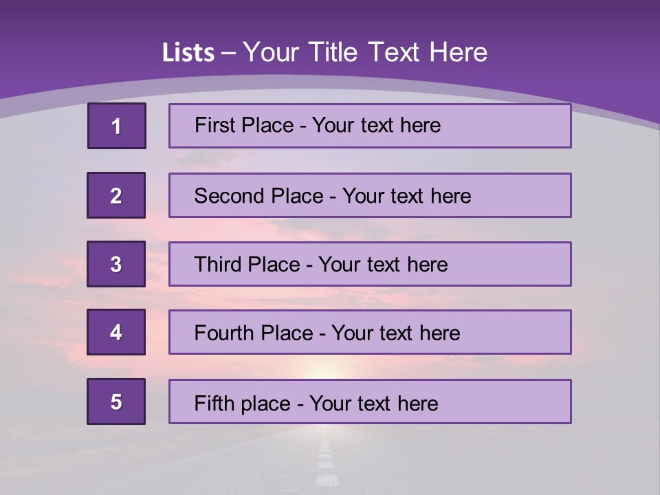 Perspective Journey Freeway PowerPoint Template
