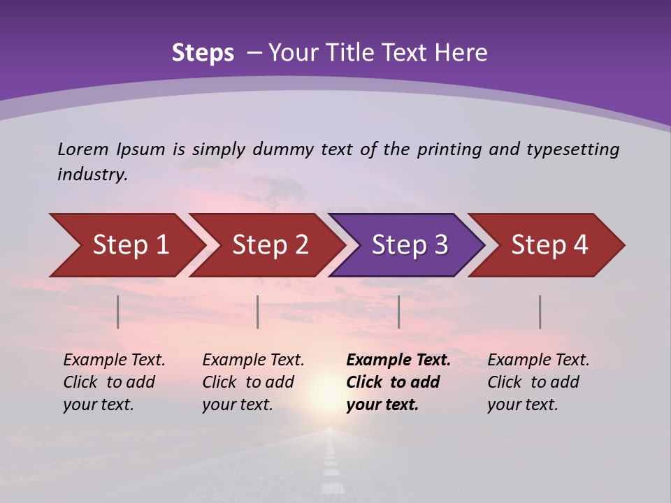 Perspective Journey Freeway PowerPoint Template