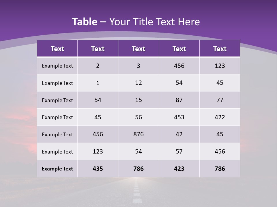 Perspective Journey Freeway PowerPoint Template