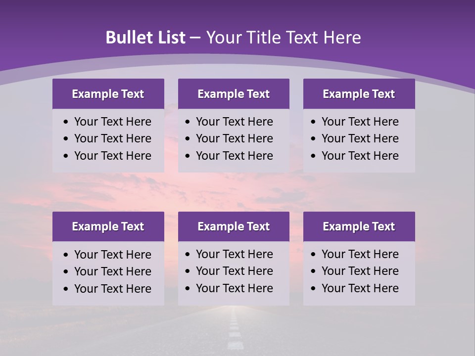 Perspective Journey Freeway PowerPoint Template