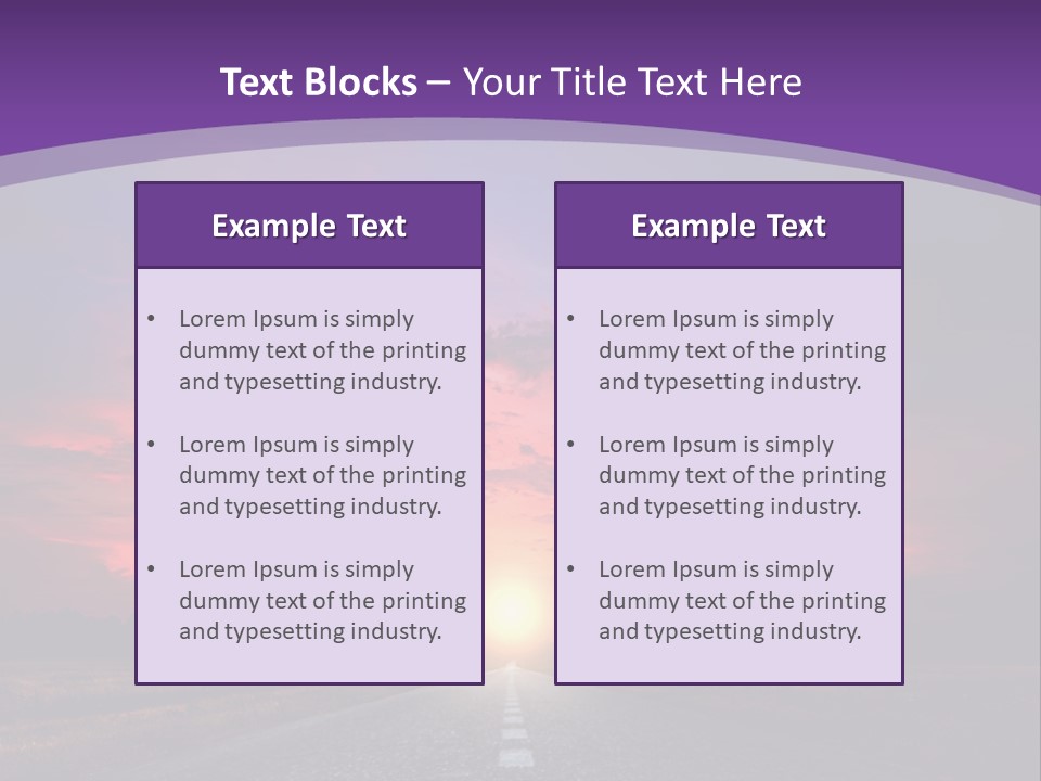 Perspective Journey Freeway PowerPoint Template