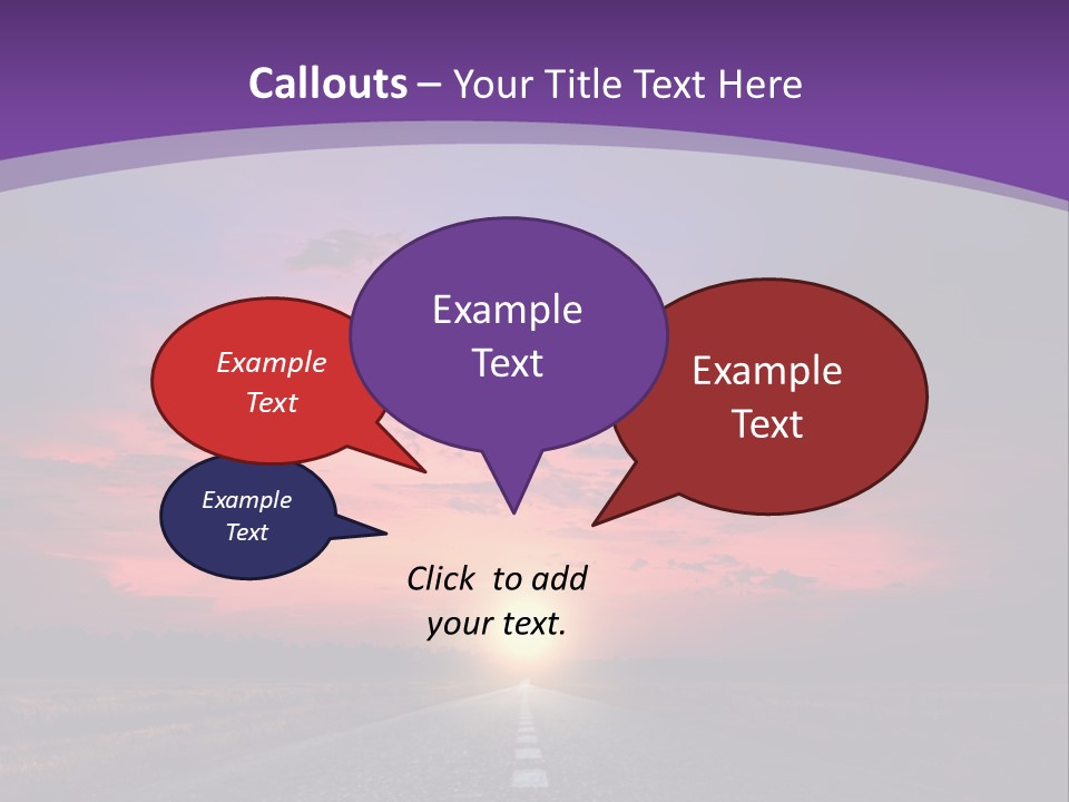 Perspective Journey Freeway PowerPoint Template