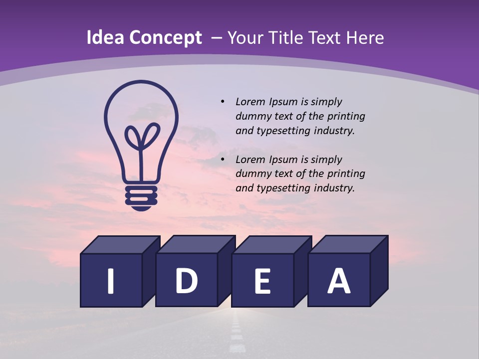 Perspective Journey Freeway PowerPoint Template
