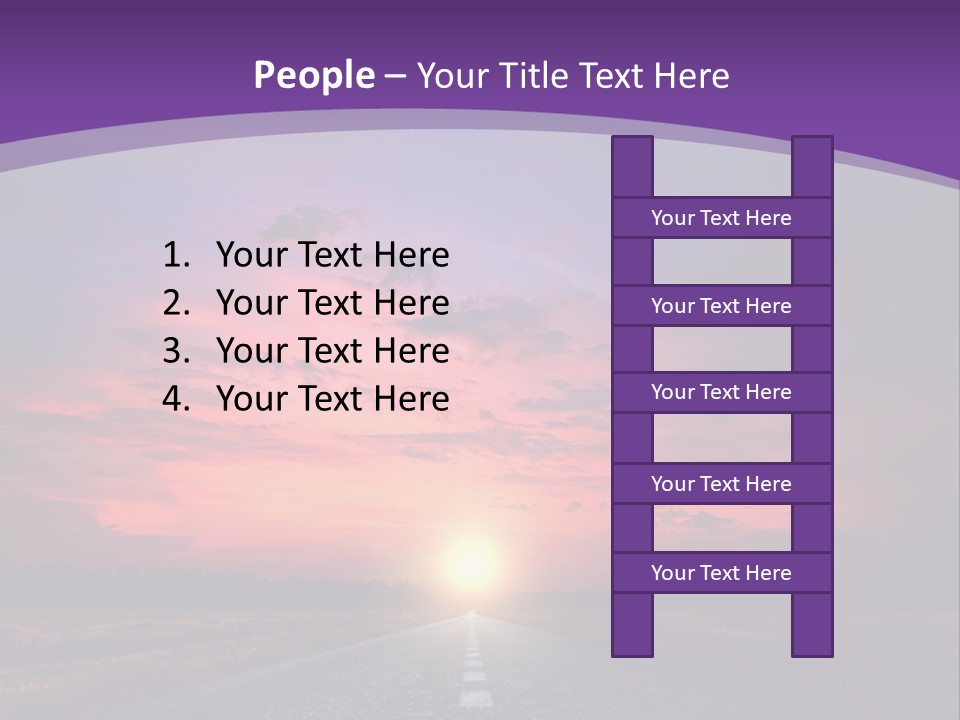 Perspective Journey Freeway PowerPoint Template