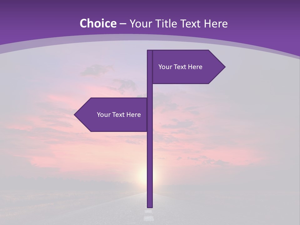 Perspective Journey Freeway PowerPoint Template