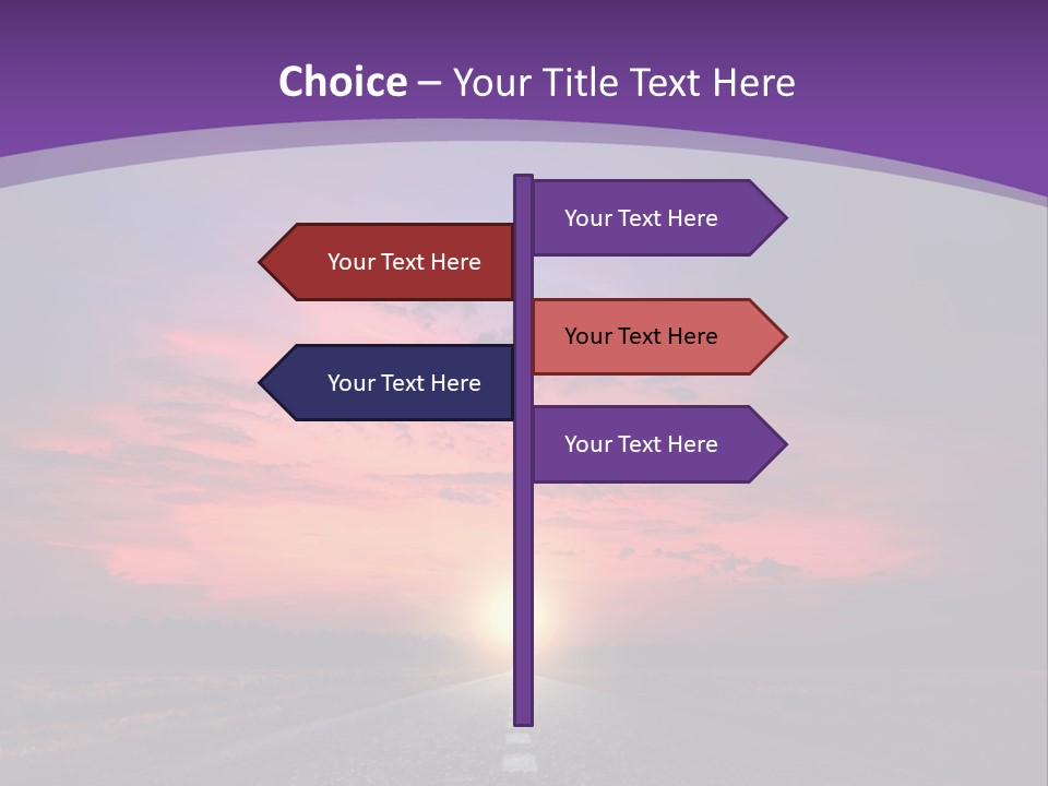 Perspective Journey Freeway PowerPoint Template