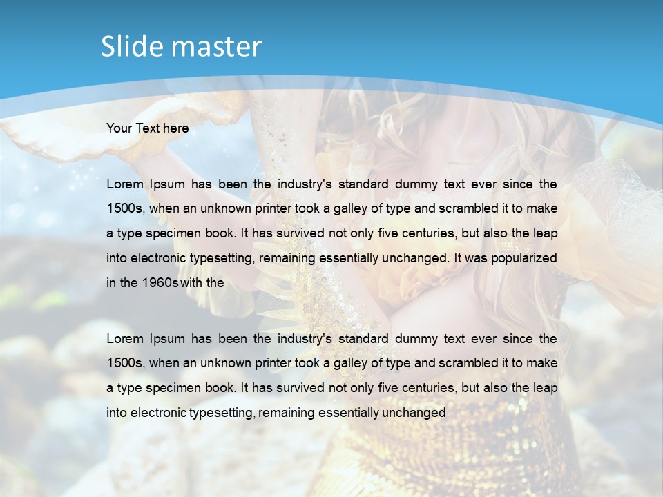 Girl Beautiful Dream PowerPoint Template