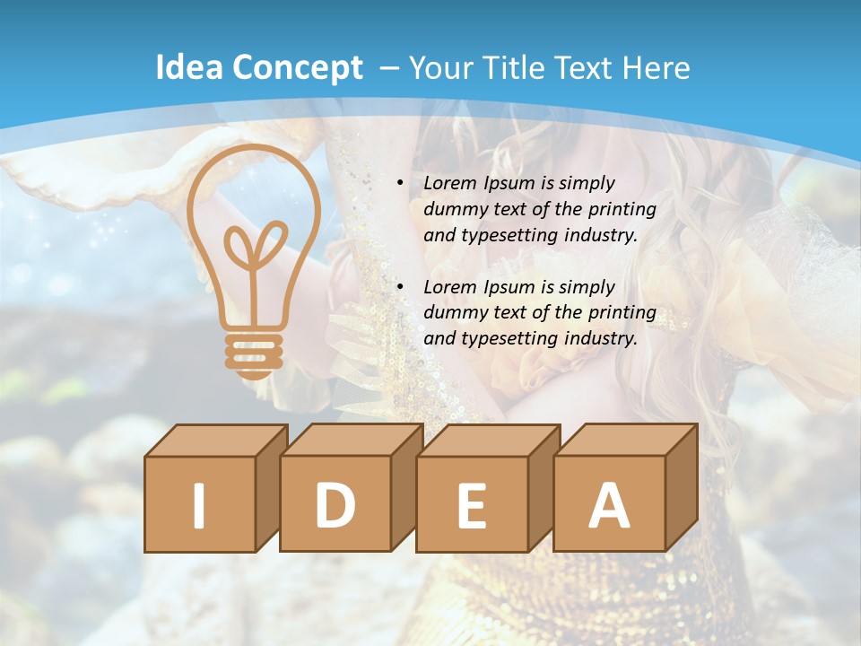 Girl Beautiful Dream PowerPoint Template