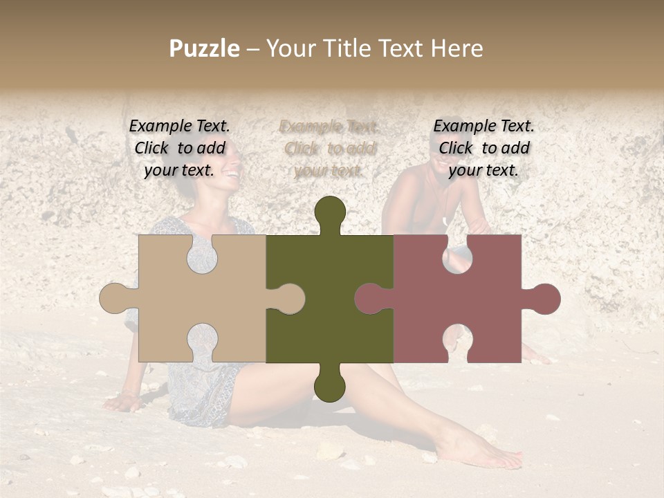 Honeymoon Sea Blur PowerPoint Template