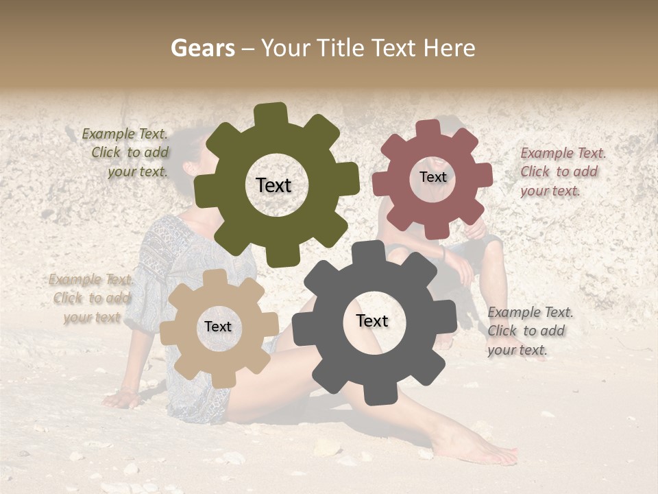 Honeymoon Sea Blur PowerPoint Template