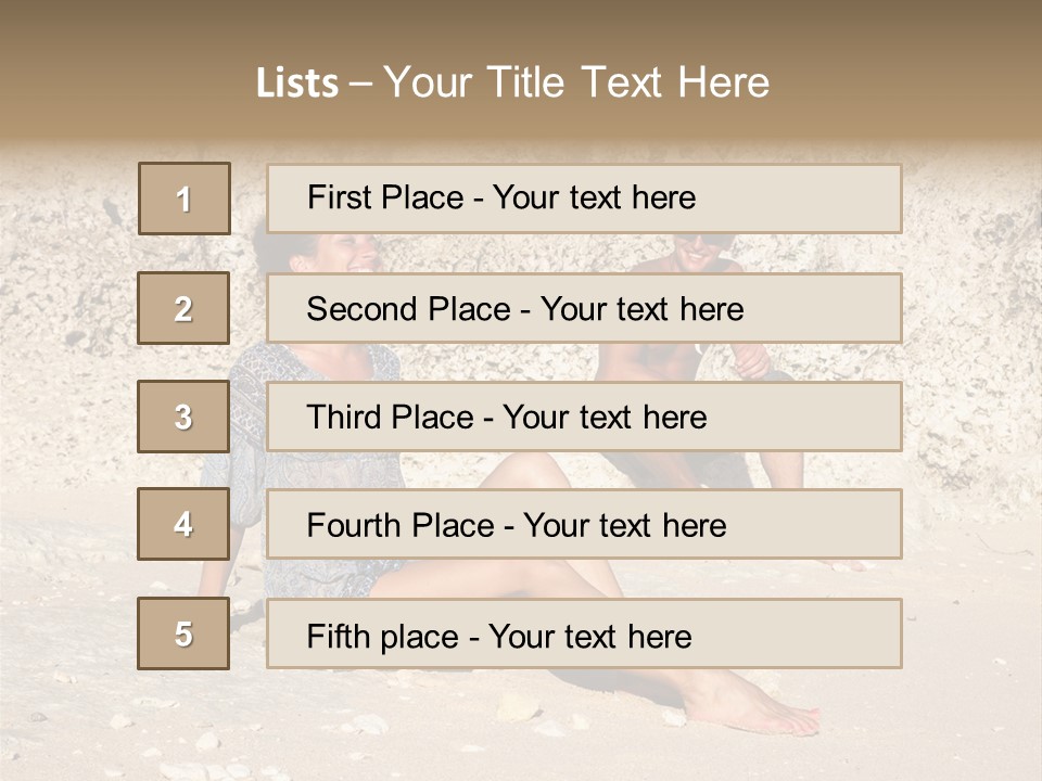 Honeymoon Sea Blur PowerPoint Template