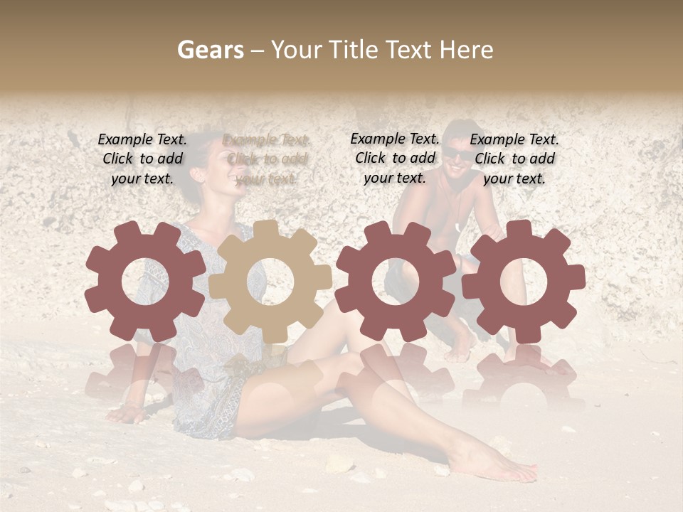 Honeymoon Sea Blur PowerPoint Template