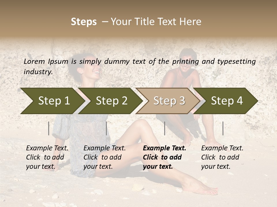 Honeymoon Sea Blur PowerPoint Template