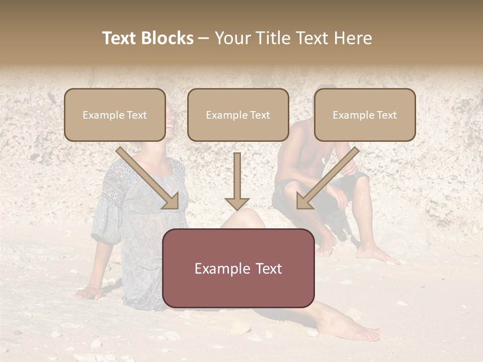 Honeymoon Sea Blur PowerPoint Template