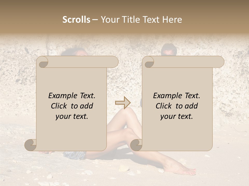 Honeymoon Sea Blur PowerPoint Template